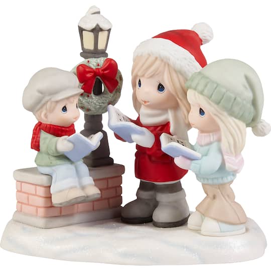 Precious Moments 6&#x22; Here We Come A-Caroling Limited Edition Bisque Porcelain Figurine